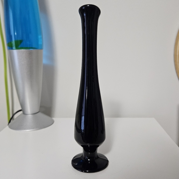 Black Glass Bud Vase - Picture 7 of 7